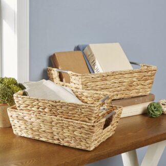 Khay lục bình làm thủ công màu tự nhiên- 13x20